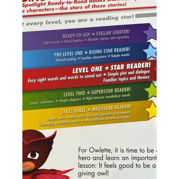Owlette and the Giving Owl PJ Masks Leveled Reader Kids Fiction Book Sight Words - Picture 5 of 6